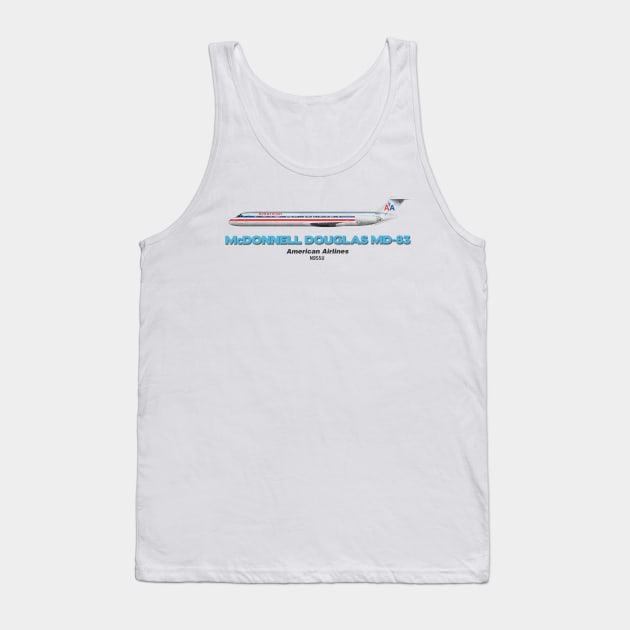 McDonnell Douglas MD-83 - American Airlines Tank Top by TheArtofFlying